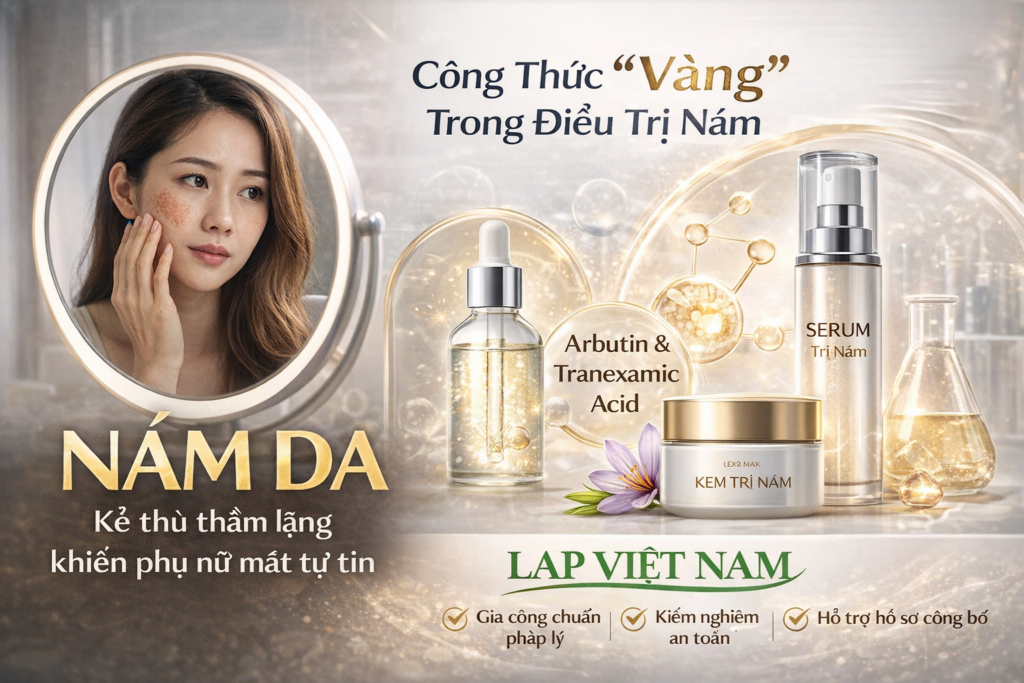Gia công kem nám - serum nám LAP VIỆT NAM